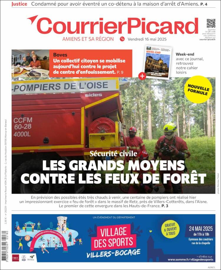 Portada de Courrier Picard (Francia)