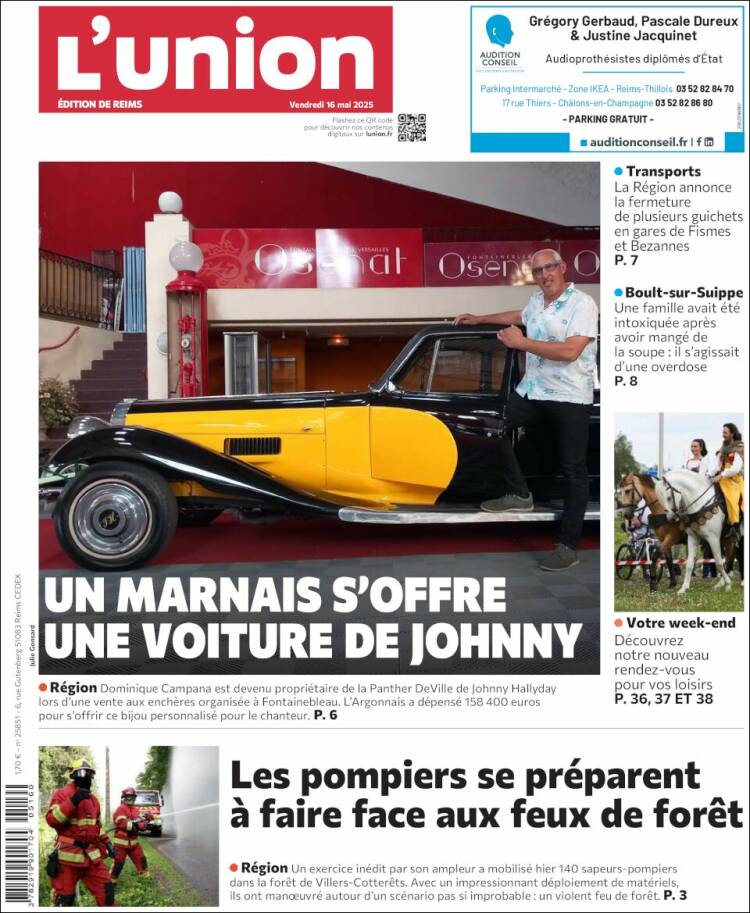 Portada de L'Union (Francia)