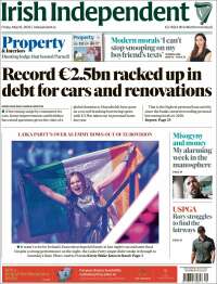 Portada de Irish Independent (Irlanda)