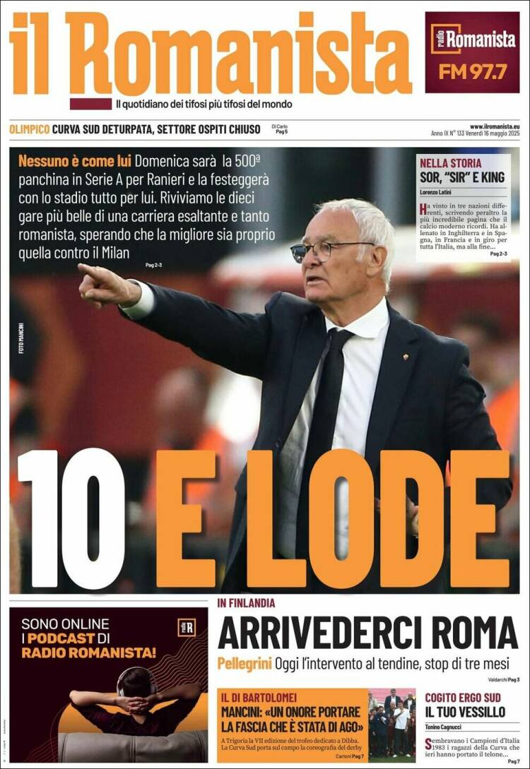 Portada de Romanista (Italia)