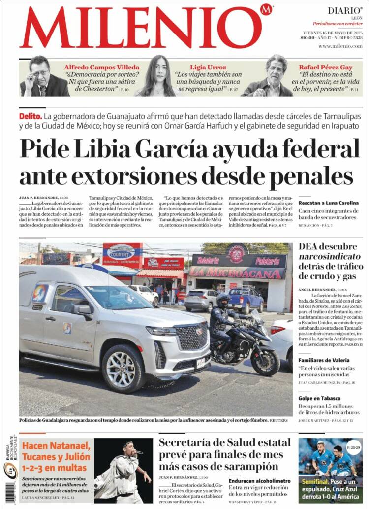 Portada de Milenio de León (México)