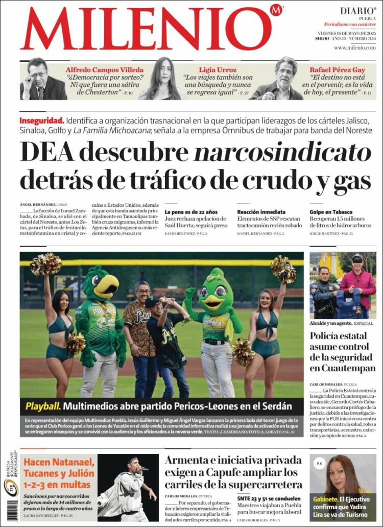 Portada de Milenio de Puebla (Mexique)