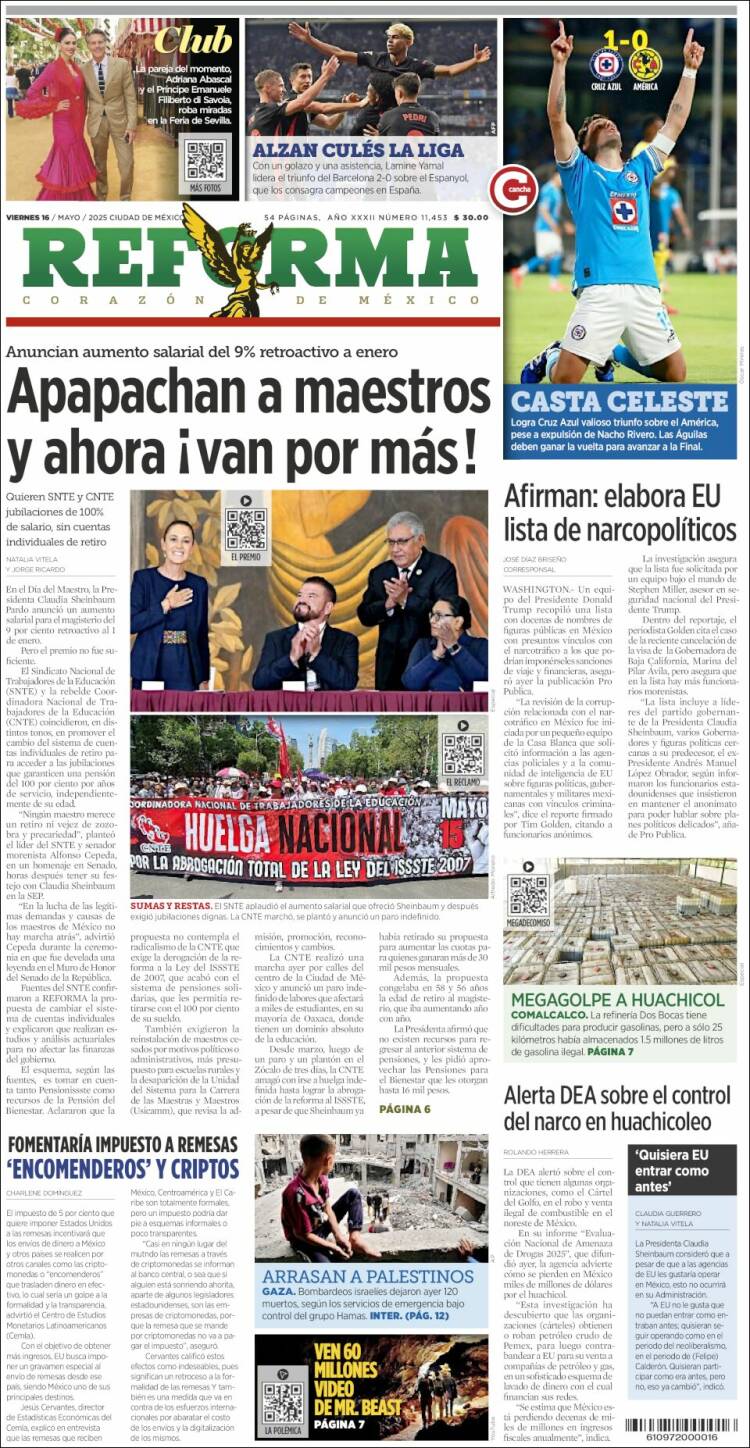 Portada de Reforma (Mexique)