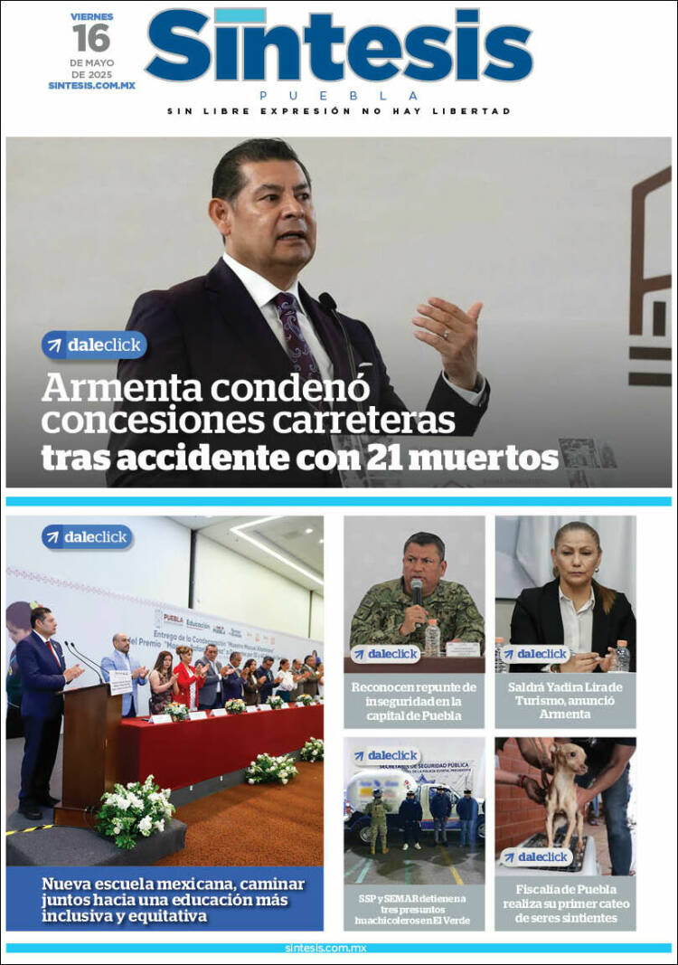 Portada de Síntesis - Puebla (México)