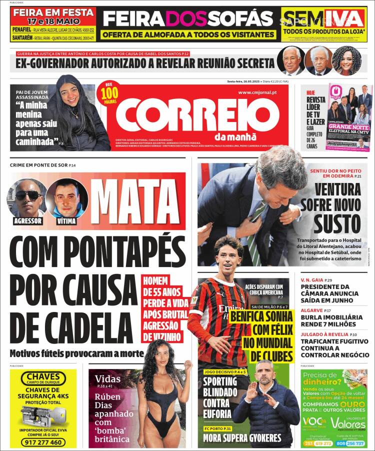 Portada de Correio da Manhã (Portugal)