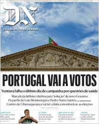 Portada de Diário de Noticias (Portugal)