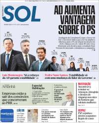 Portada de Jornal Sol (Portugal)
