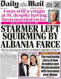 Portada de Daily Mail (Reino Unido)