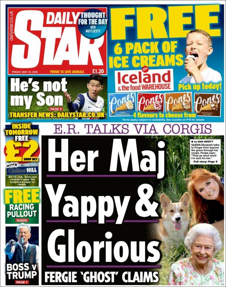Portada de Daily Star (Reino Unido)