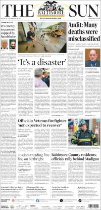Portada de The Baltimore Sun (USA)