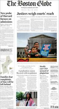 Portada de Boston Globe (USA)