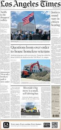 Portada de Los Angeles Times (USA)