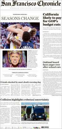 Portada de San Francisco Chronicle (USA)