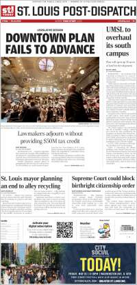 Portada de St. Louis Post-Dispatch (USA)