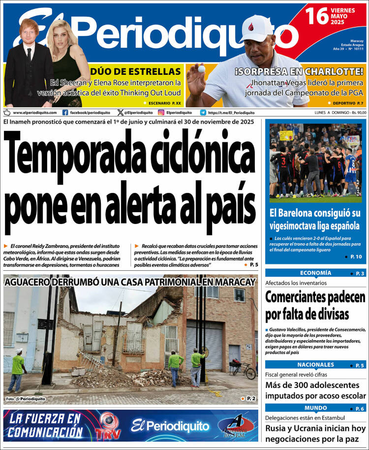 Portada de Periodiquito de Aragua (Venezuela)