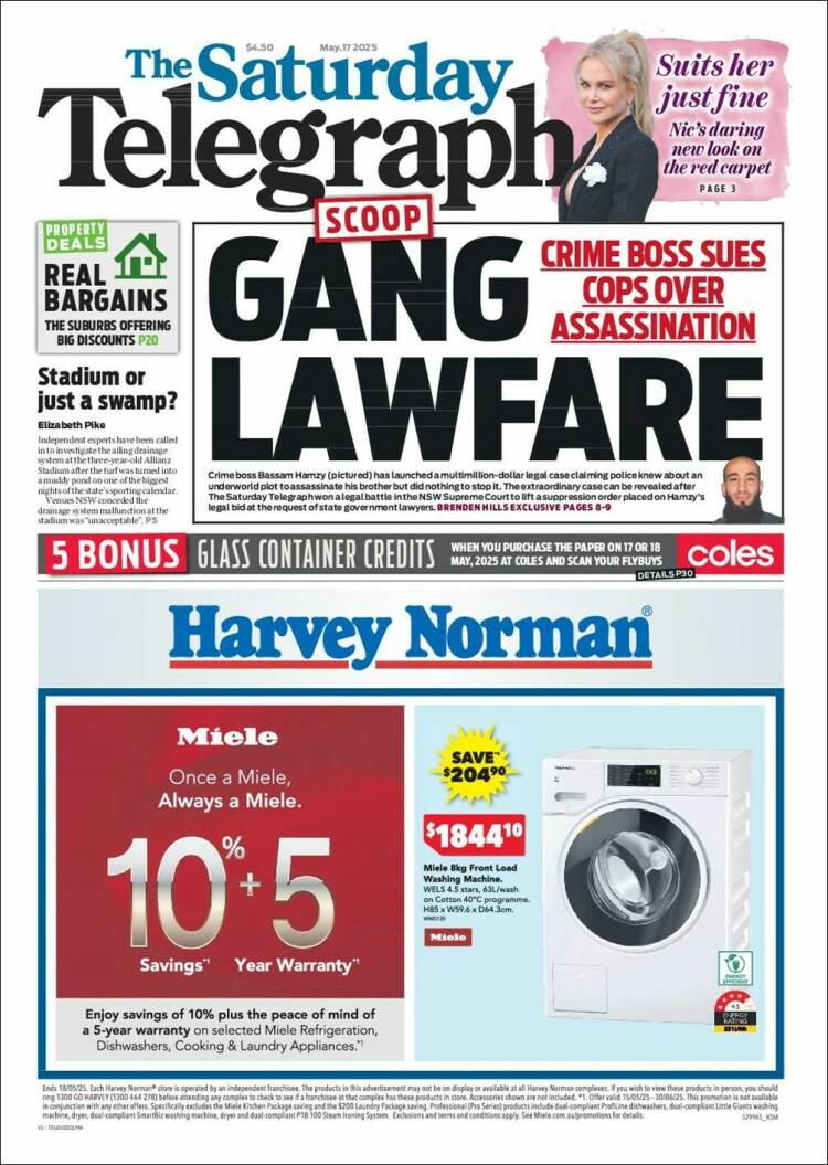 Portada de The Daily Telegraph (Australia)