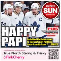 Portada de The Toronto Sun (Canadá)