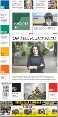 Portada de The Vancouver Sun (Canadá)