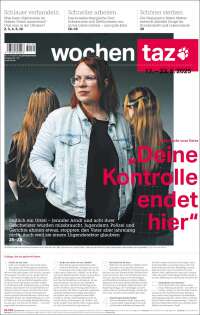 Portada de Die Tageszeitung (Alemania)
