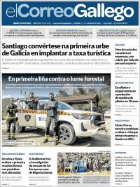 Portada de El Correo Gallego (Espagne)