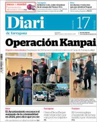 Portada de Diari de Tarragona (España)