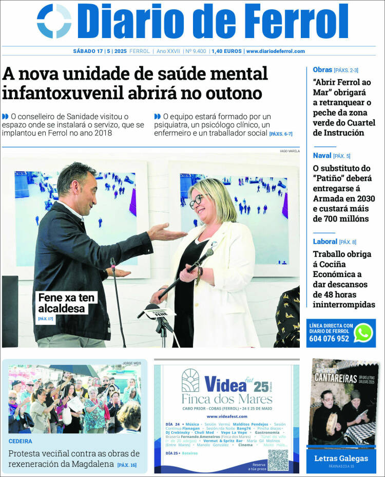 Portada de Diario de Ferrol (Espagne)