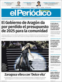 Portada de El Periódico de Aragón (Espagne)