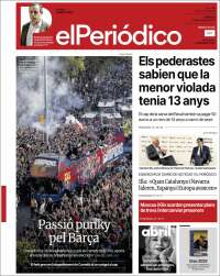 Portada de El Periódico de Catalunya (Espagne)
