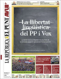 Portada de El Punt Avui (Espagne)