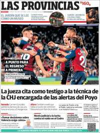 Portada de Las Provincias (Espagne)