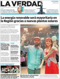 Portada de La Verdad de Cartagena (Espagne)