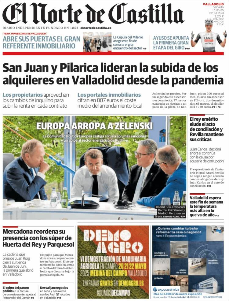 Portada de Norte de Castilla - Valladolid (Espagne)