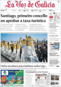 Portada de La Voz de Galicia (Espagne)