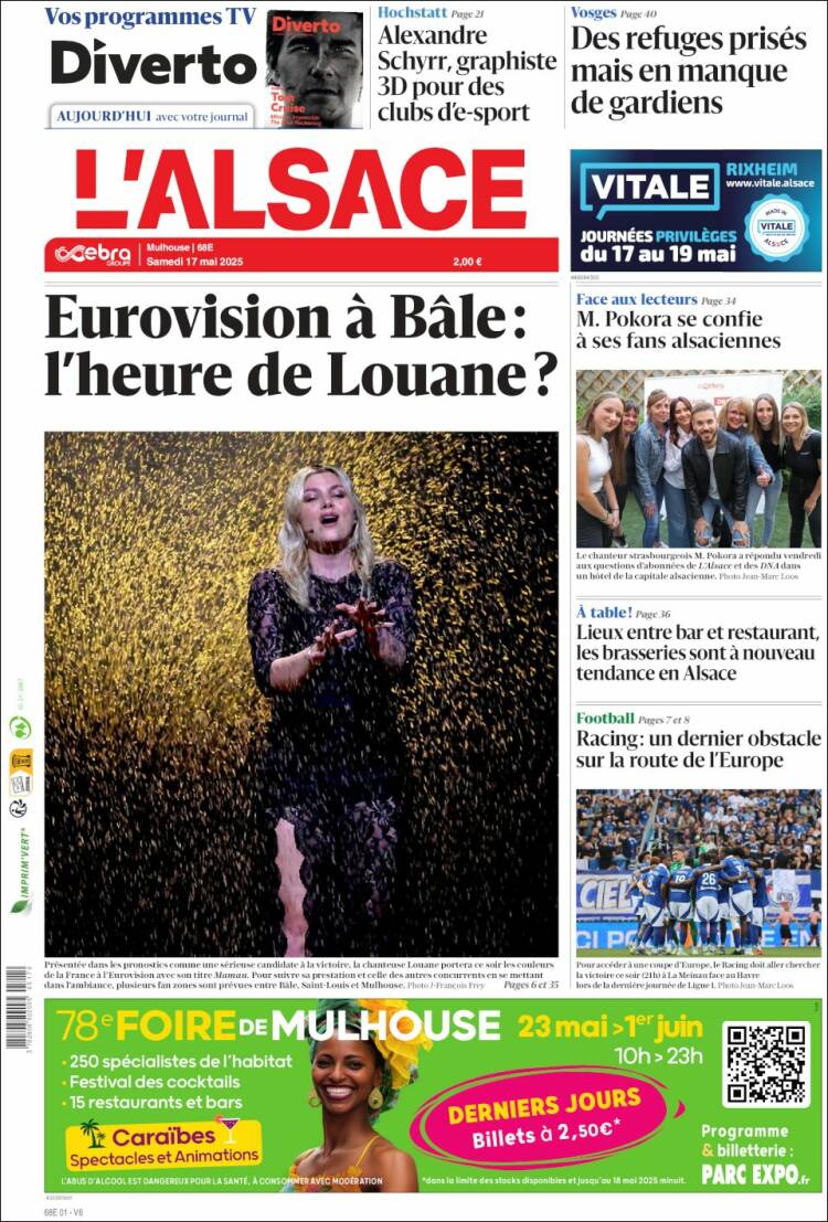 Portada de Journal L'Alsace (France)