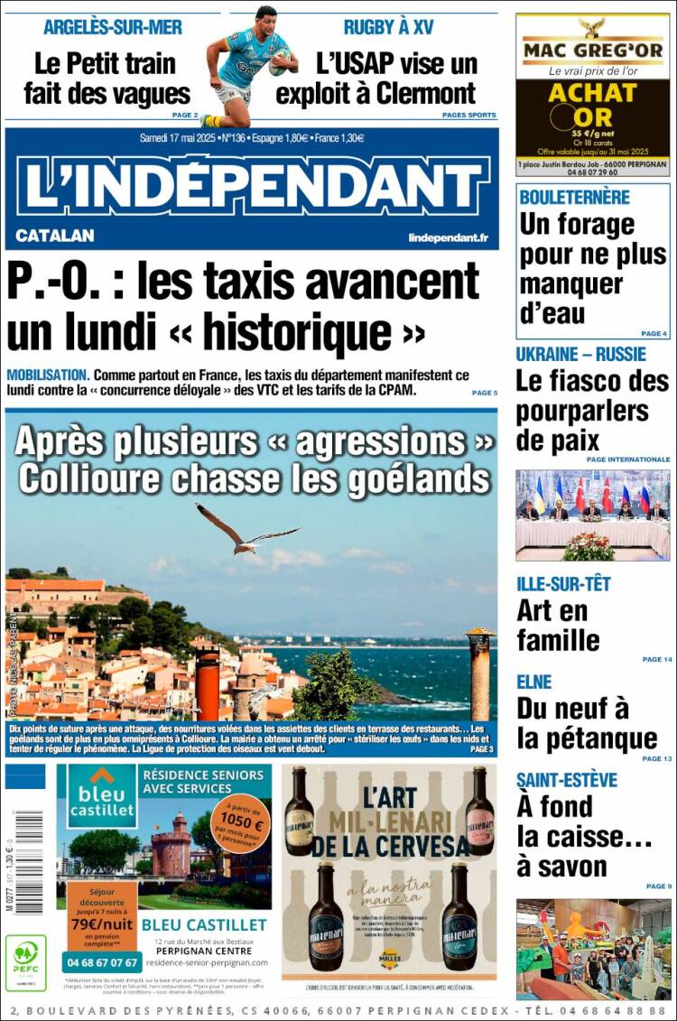 Portada de Le Indépendant (France)