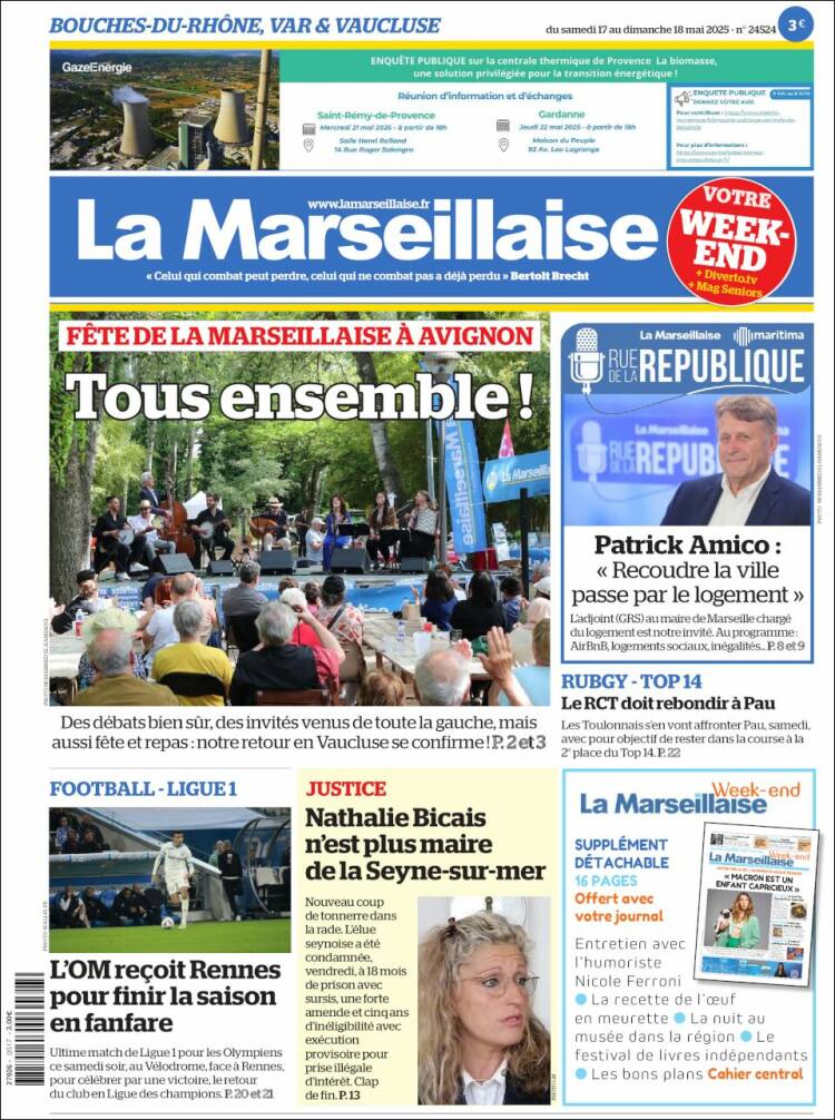 Portada de La Marseillaise (France)