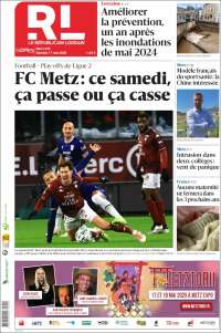 Portada de Le Republicain Lorrain (France)