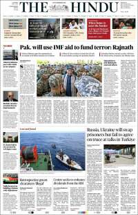 Portada de The Hindu (India)