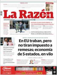 Portada de La Razón (México)