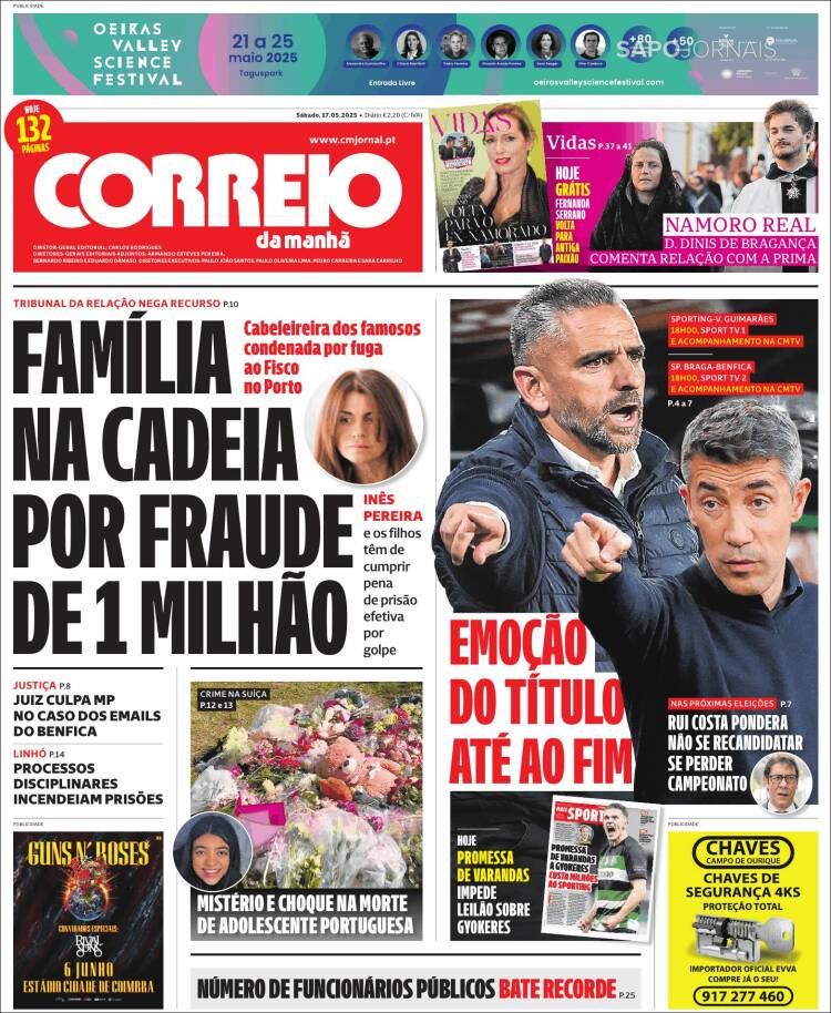 Portada de Correio da Manhã (Portugal)