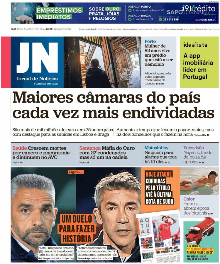 Portada de Jornal de Notícias (Portugal)