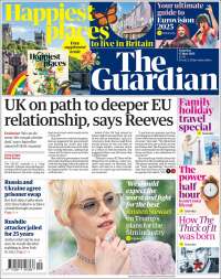 Portada de The Guardian (Royaume-Uni)