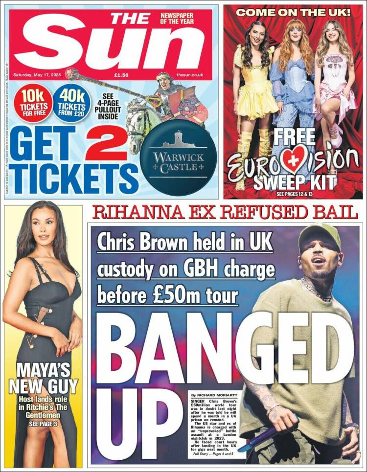 Portada de The Sun (Reino Unido)