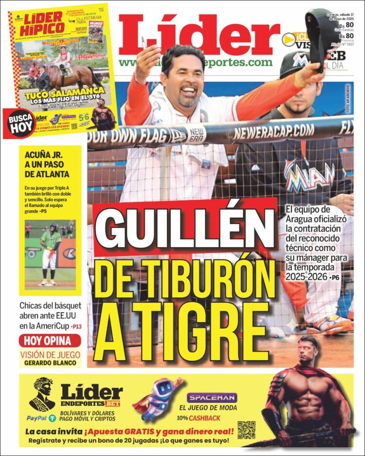 Portada de Lider en deportes (Venezuela)
