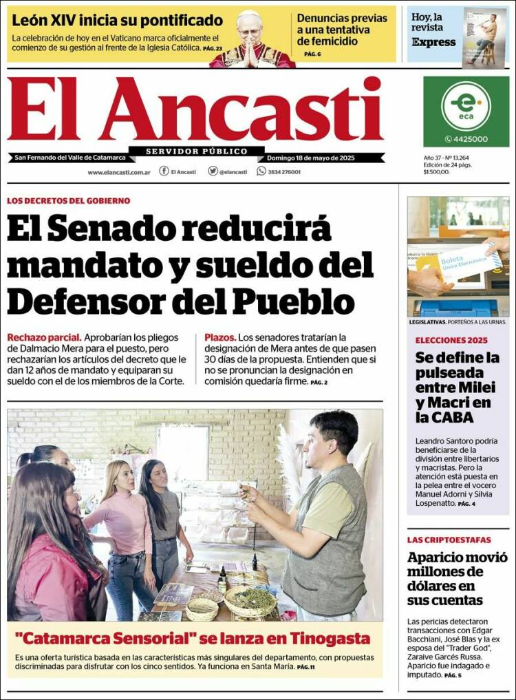 Portada de El Ancasti (Argentina)