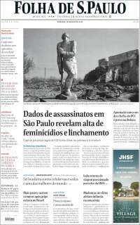 Portada de Folha de São Paulo (Brésil)