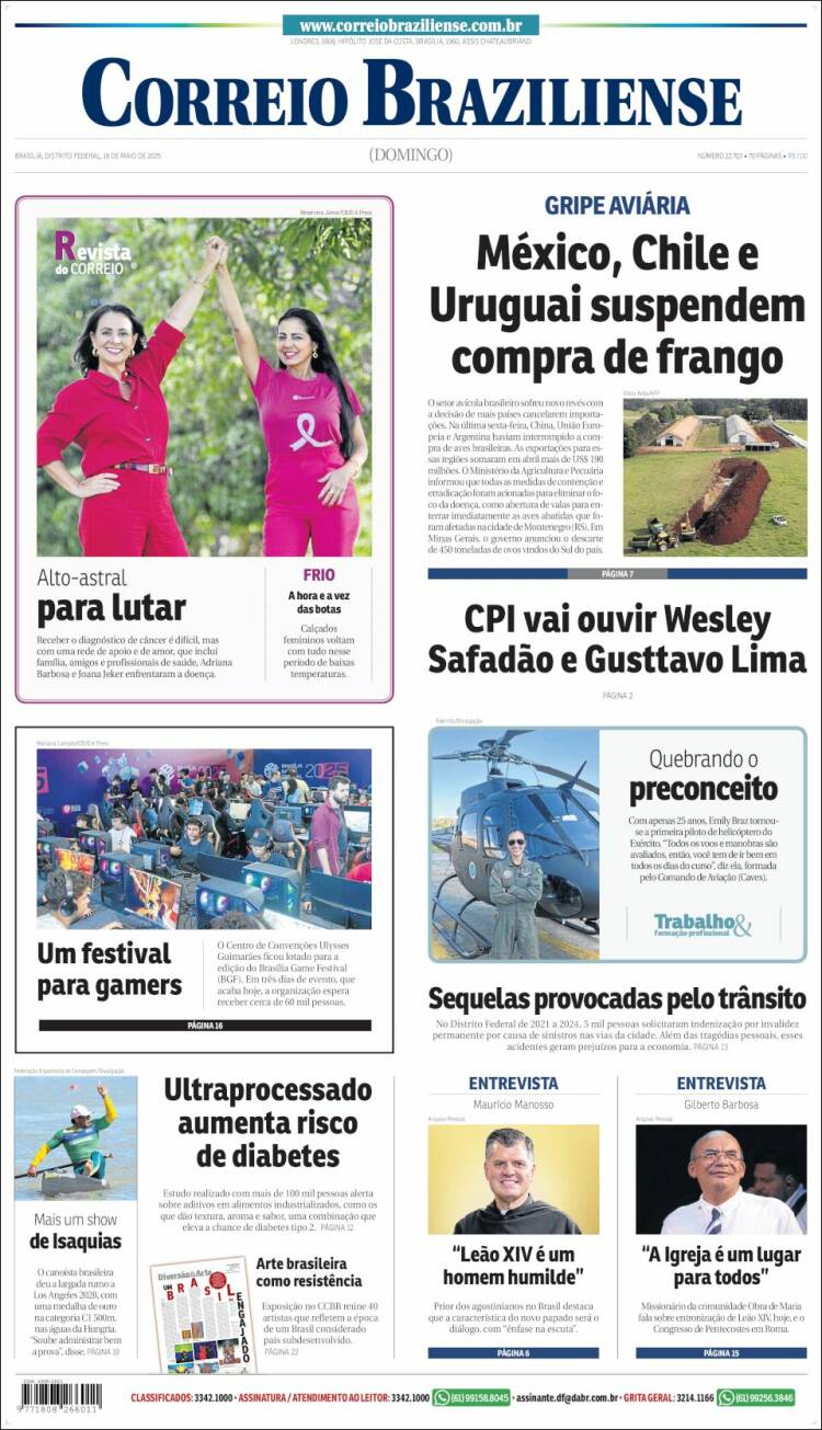 Portada de Correio Braziliense (Brésil)