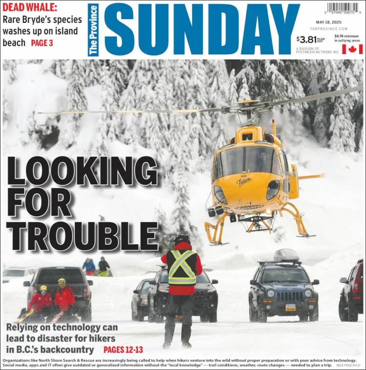 Portada de The Province (Canadá)