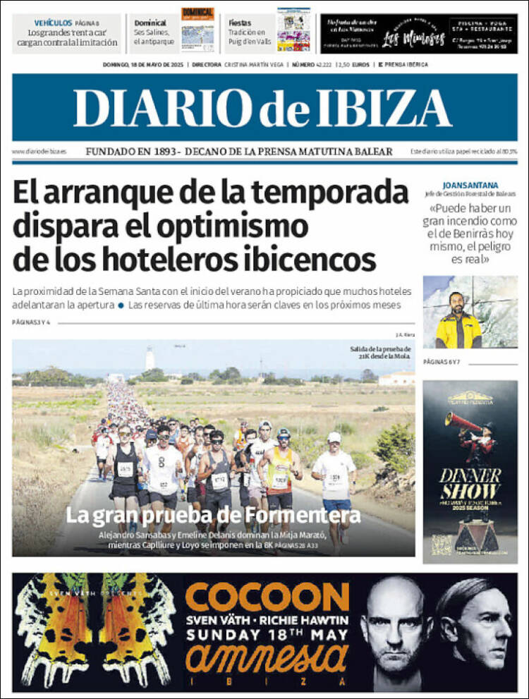 Portada de Diario de Ibiza (Espagne)