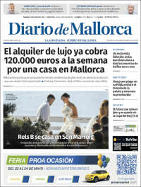 Portada de Diario de Mallorca (Espagne)